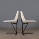 Chaises vintage Saporiti en métal et similicuir, design Italie années 1960