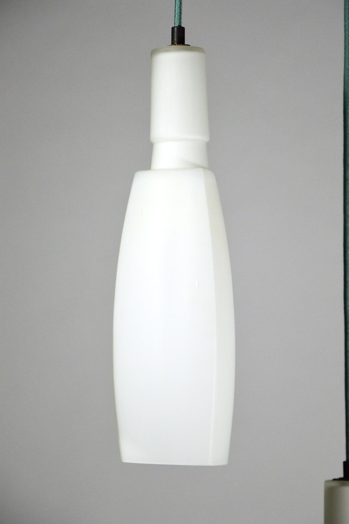 Vintage italian chandelier with 3 glass pendants, 1960s