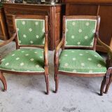 Set of 4 Empire style armchairs with cross
