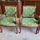Serie de 4 fauteuils de style empire a crosse