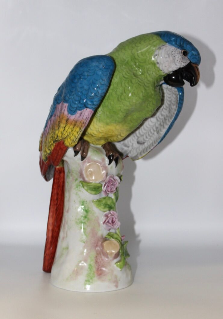 Porcelain Parrot In The Taste Of Meissen XX