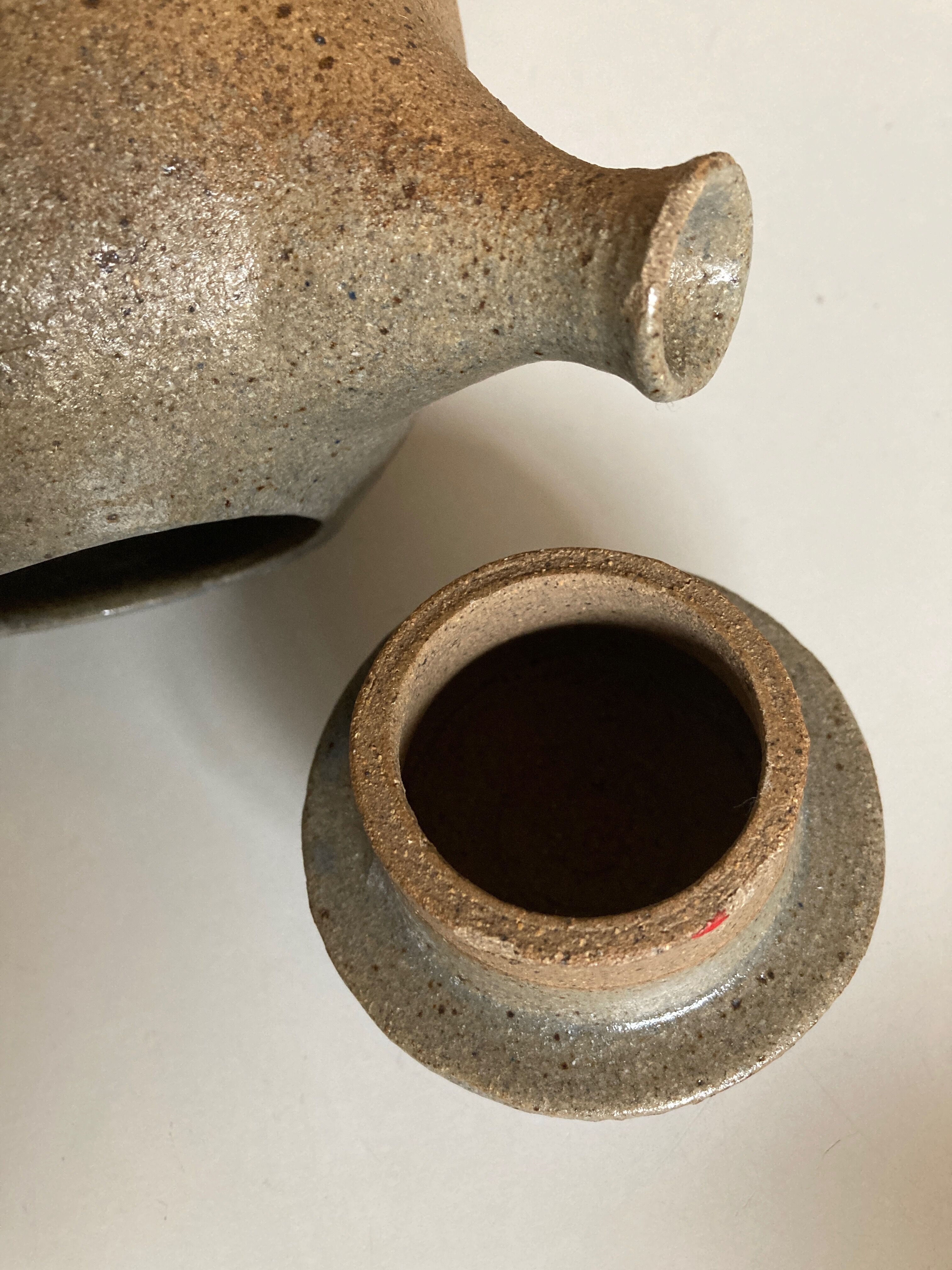 Modernist potter's sandstone teapot 1960