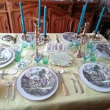 6 Wedgwood old English village dinner plates