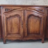 Magnificent low rustic sideboard pegged for the dining room