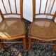 Lot de 4 chaises bois cannées