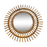 Rattan sun mirror