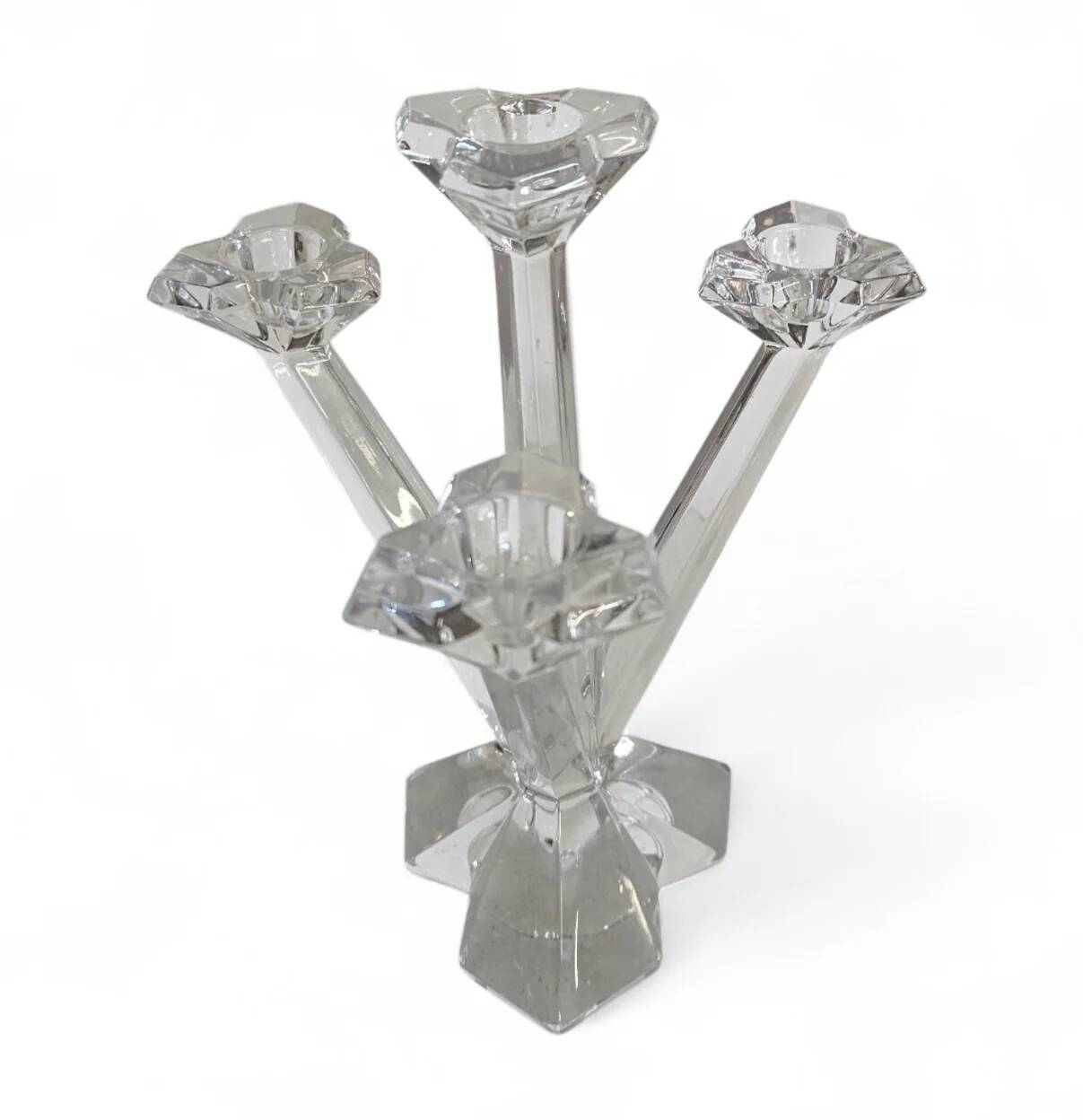 2 x four-armed candlesticks, Opera pattern by Villeroy & Boch, 1997-2001