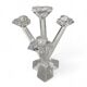 2 x four-armed candlesticks, Opera pattern by Villeroy & Boch, 1997-2001