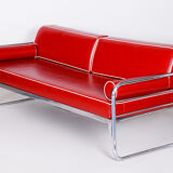 Red leather sofa by Hynekk Gottwald 1930