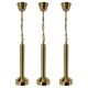 Set of three design small brass midcentury pendants, 1970s