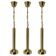 Set of three design small brass midcentury pendants, 1970s