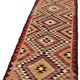 Turkish Handwoven Vintage Herki Kilim 90 cm x 332 cm