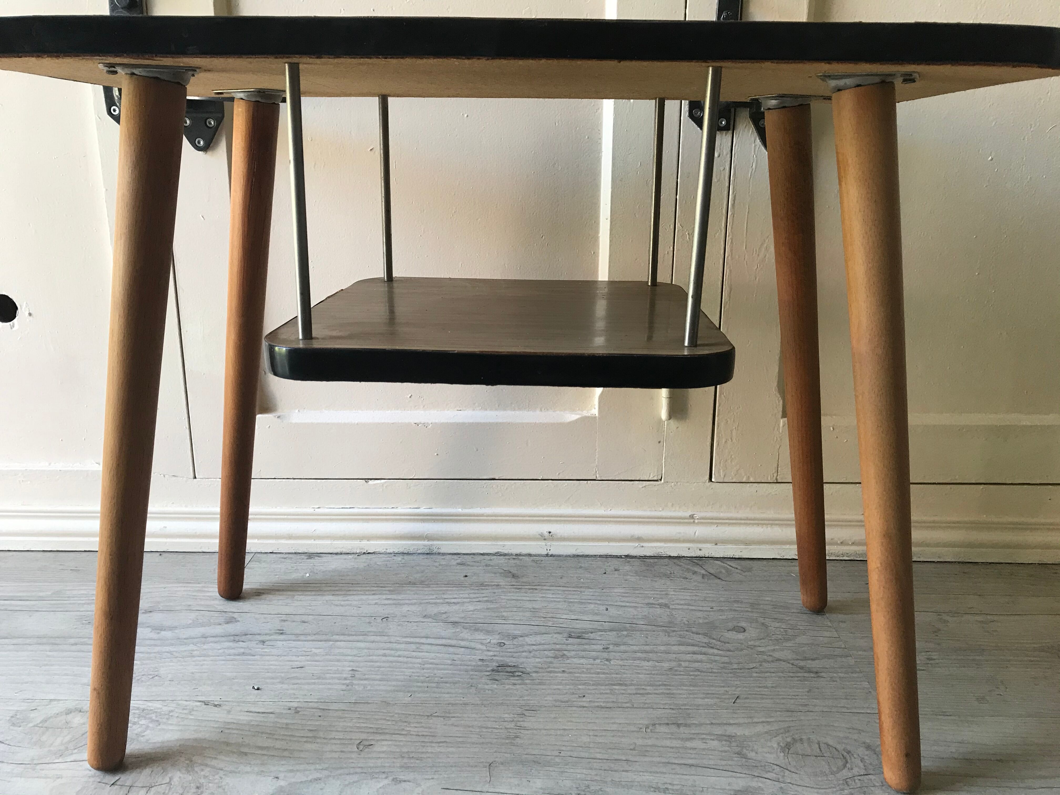 Two-plated formica side table