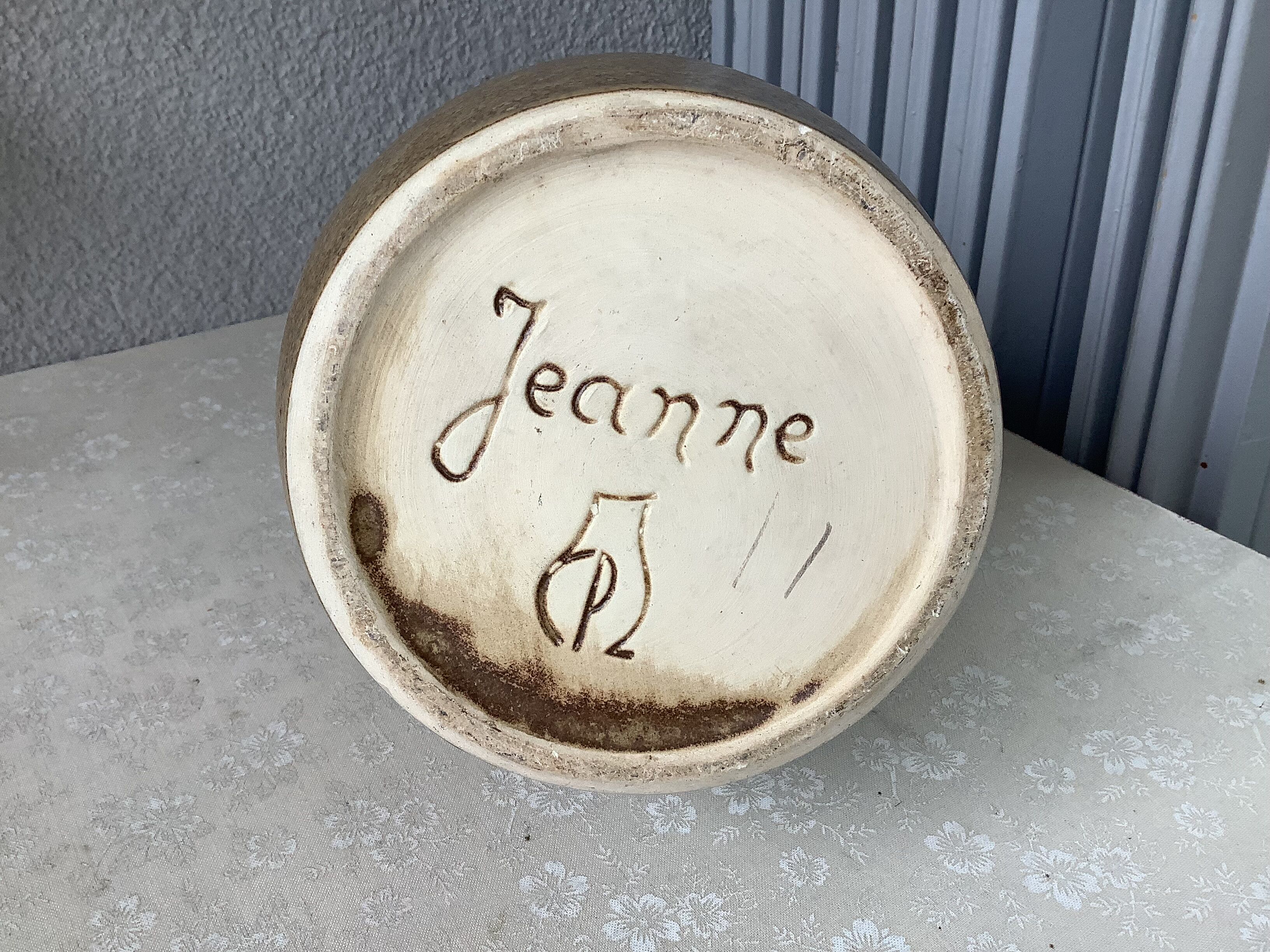 Pichet Poet Laval signed Jeanne - ceramic art
