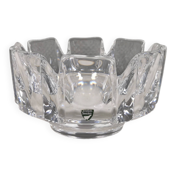 Coupe, bol en verre par Lars Hellsten pour Orrefors Suède, années 1980