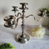 Silver-plated metal candelabrum chandelier SNPA with 4 lights