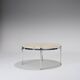 Round Onyx and Metal Coffee Table, 1960s