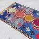 Moroccan blue Berber hallway rug hand-woven 250 x 80 cm
