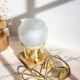 Art deco table lamp in brass and marble
