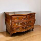 Louis XV Tomb Commode In Walnut From the 18th Century