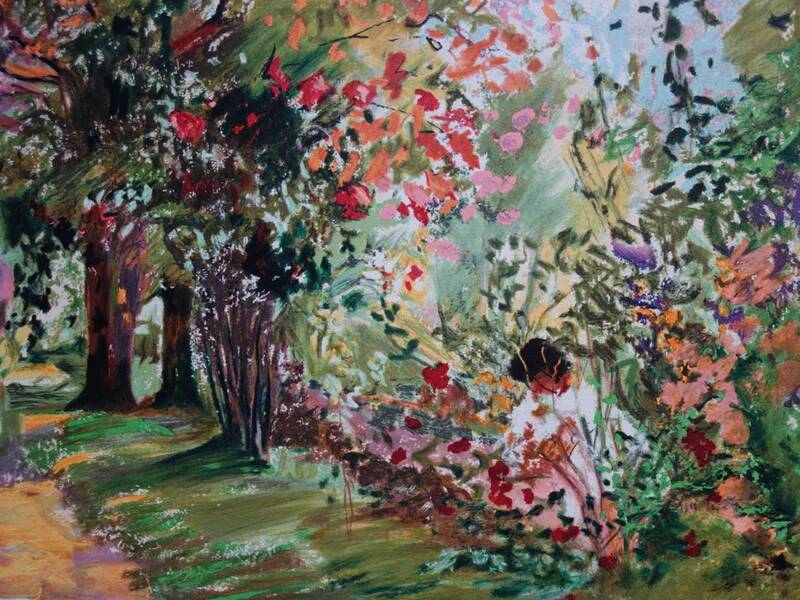 Yvonne Cheffer Delouis: The Garden in Spring, original signed lithograph