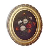 Painting "flowers" signed Delreux