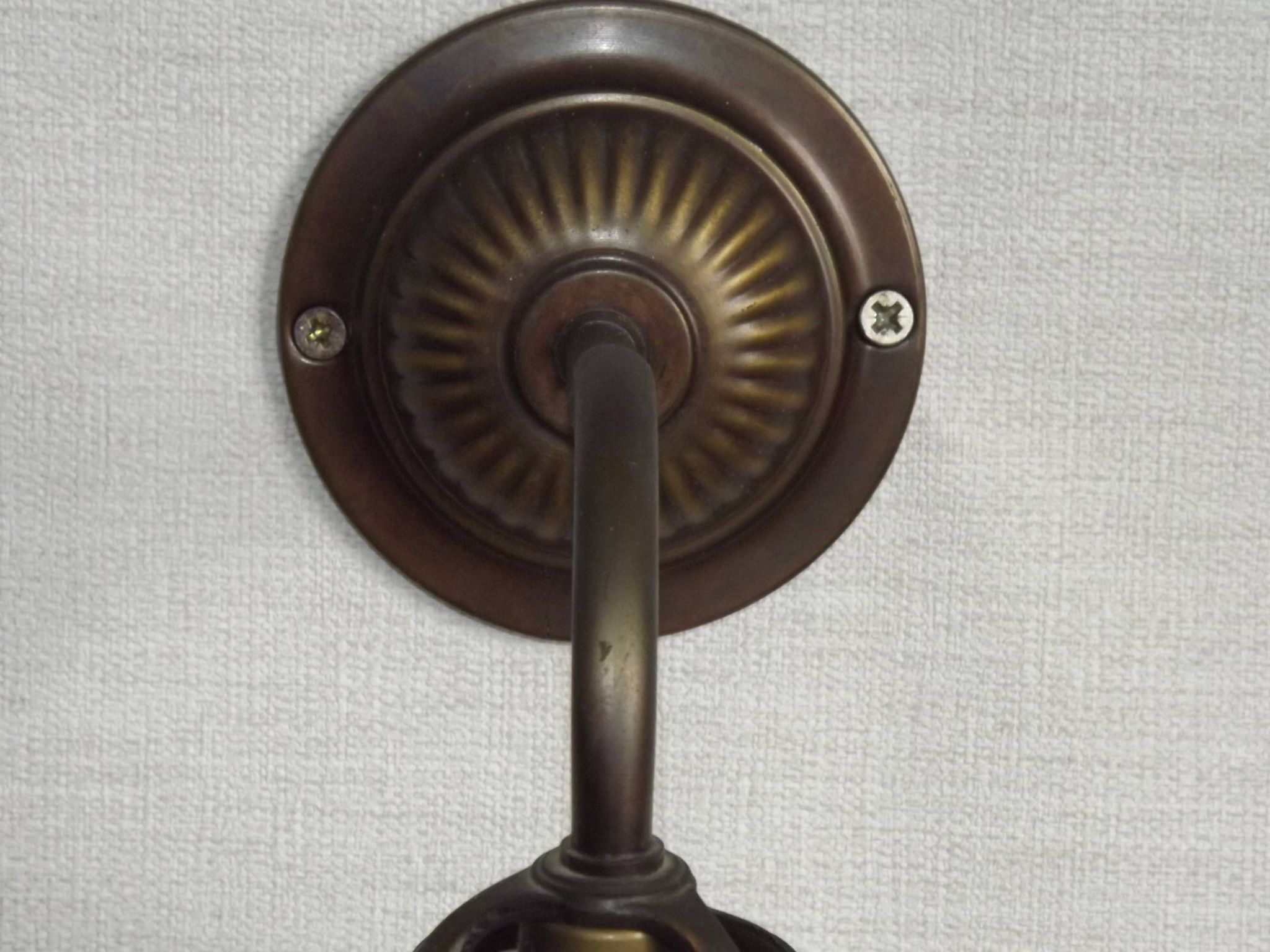 French Vintage Bronze Effect Single Wall Light Opaque Beaded Glass Shade