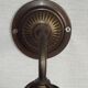 French vintage bronze effect single wall light with opaque beaded glass shade.