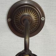 French Vintage Bronze Effect Single Wall Light Opaque Beaded Glass Shade