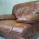 A pair of vintage Italian leather Lounge Chairs, 1970s