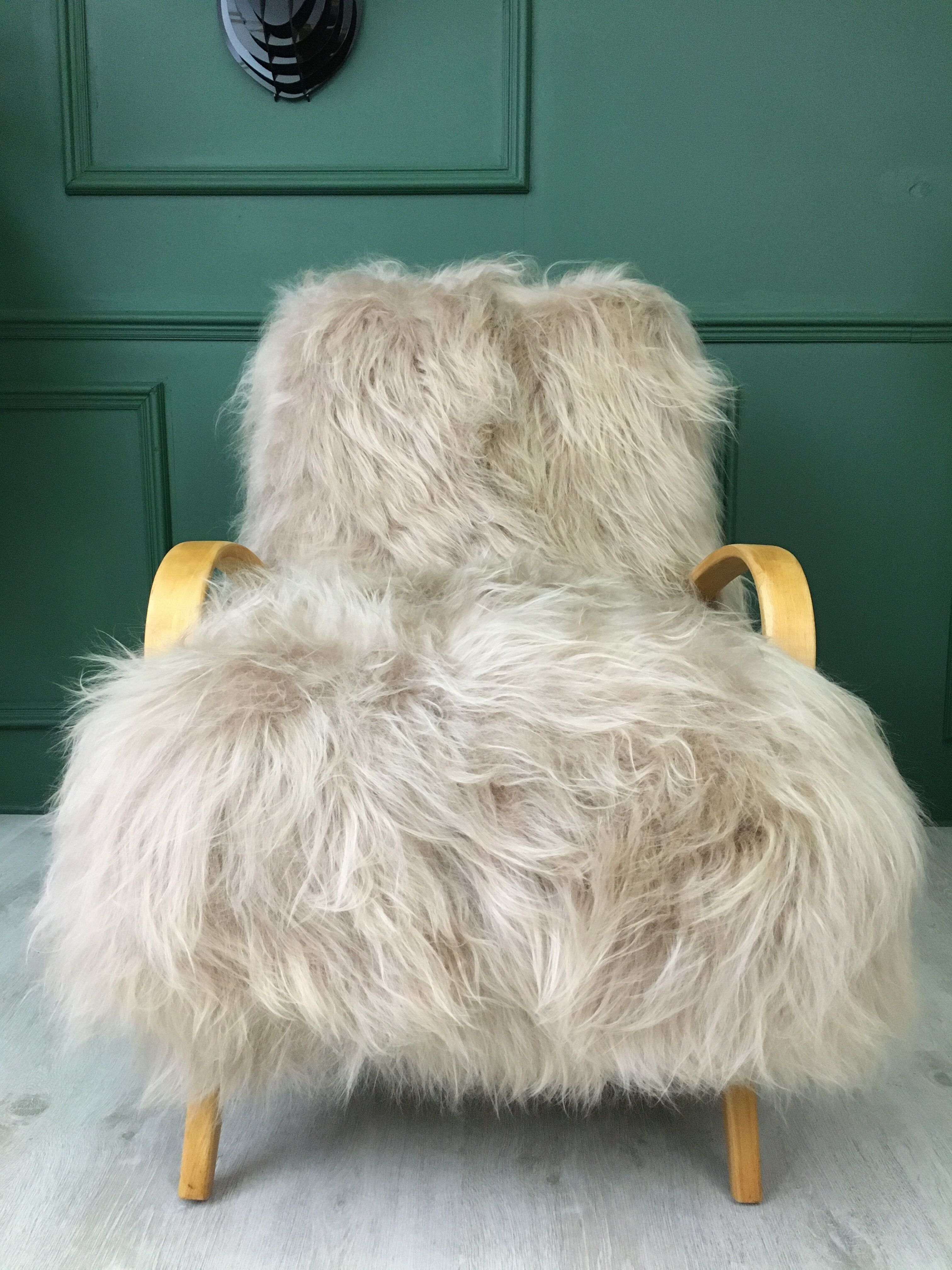 Fauteuil en peau de mouton