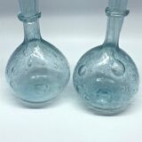 Biot blown glass carafes