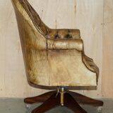 Chesterfield executive armchair in aniline leather