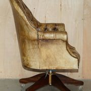Chesterfield executive armchair in aniline leather