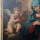 huile sur toile ancienne représentant la Vierge en deuil - époque baroque