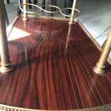 Rolling service wood and brass