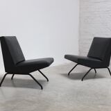 Pair of 'Visiteur' easy chairs by Pierre Guariche for Meurop, 1961