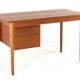 Danish desk with sliding drawer unit - teak - mid century modern