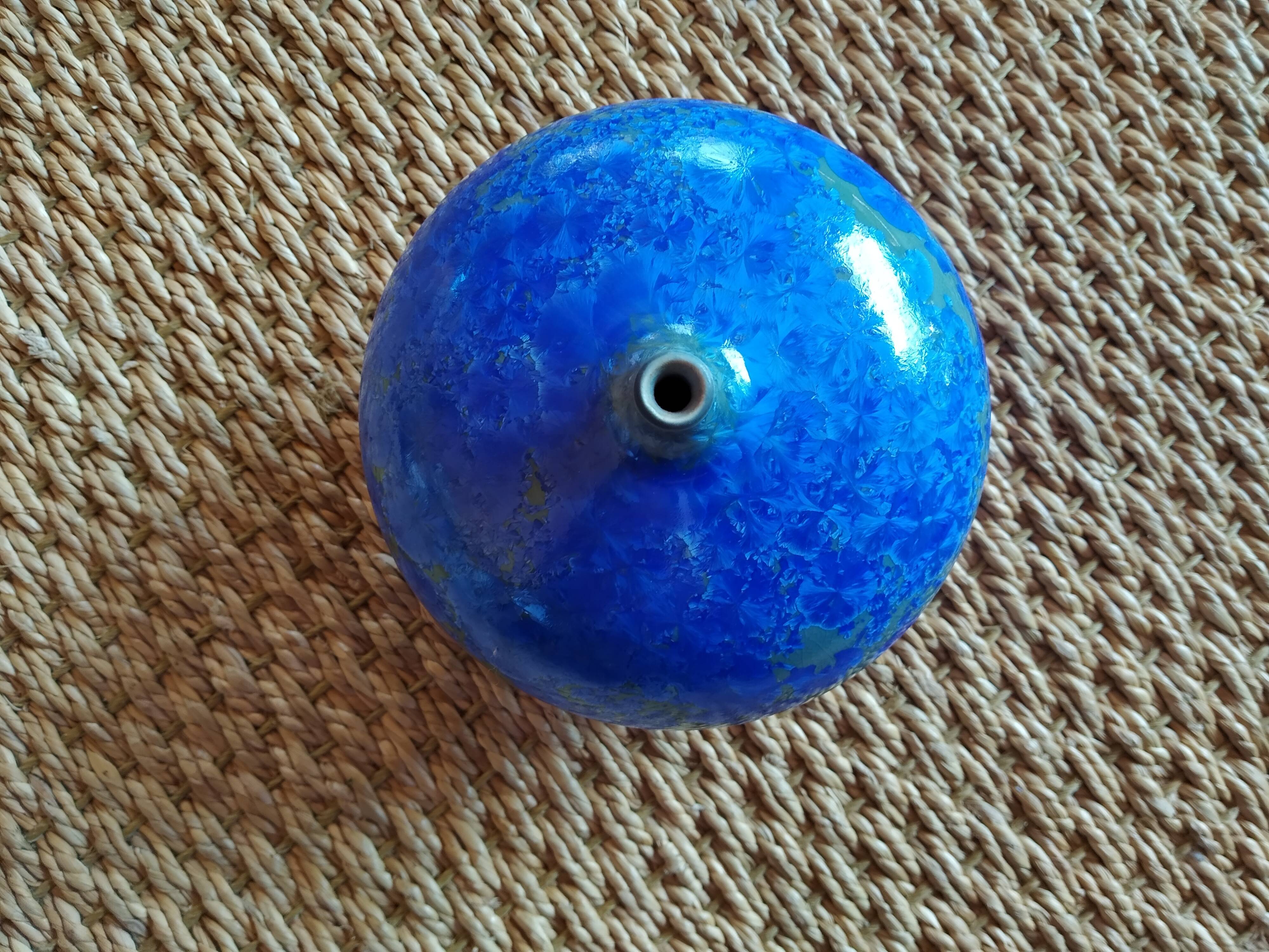 Marius Bessone vase signed enamelling with nucleations