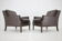 1970s pair of leather armchairs,denmark