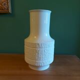 Richard Scharrer's white porcelain vase op art for Thomas , Germany 1970