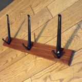 Vintage coat rack with 3 hooks