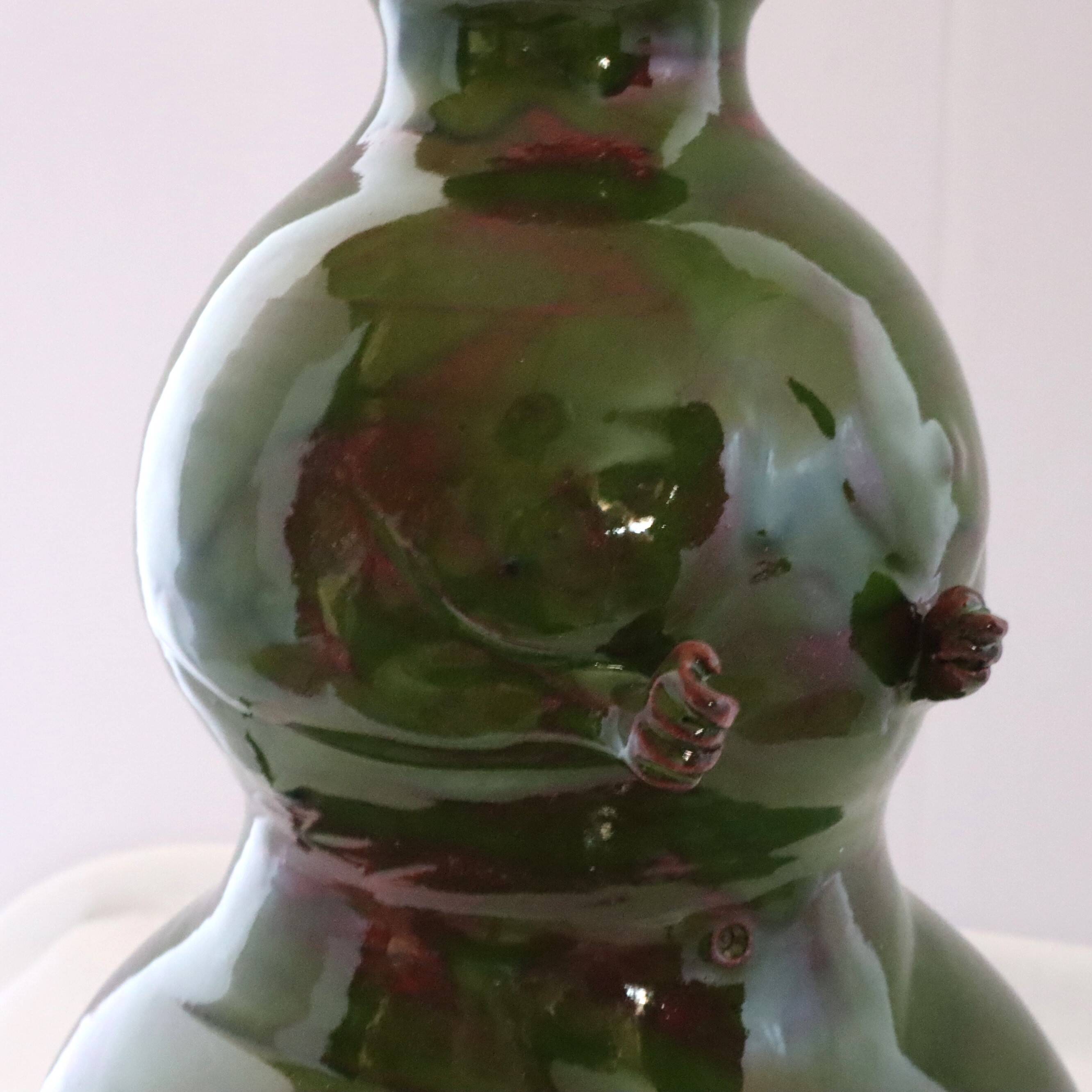 Michel Argans 1990 ceramic anthropomorphic lamp