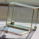 4 old glass, brass and mirror jewellery boxes