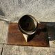 Ancient altar candle holder, bronze candle spike.