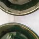 Tasses à café de bistrot vertes Helvetia et 4 sous-tasses Pillivuyt