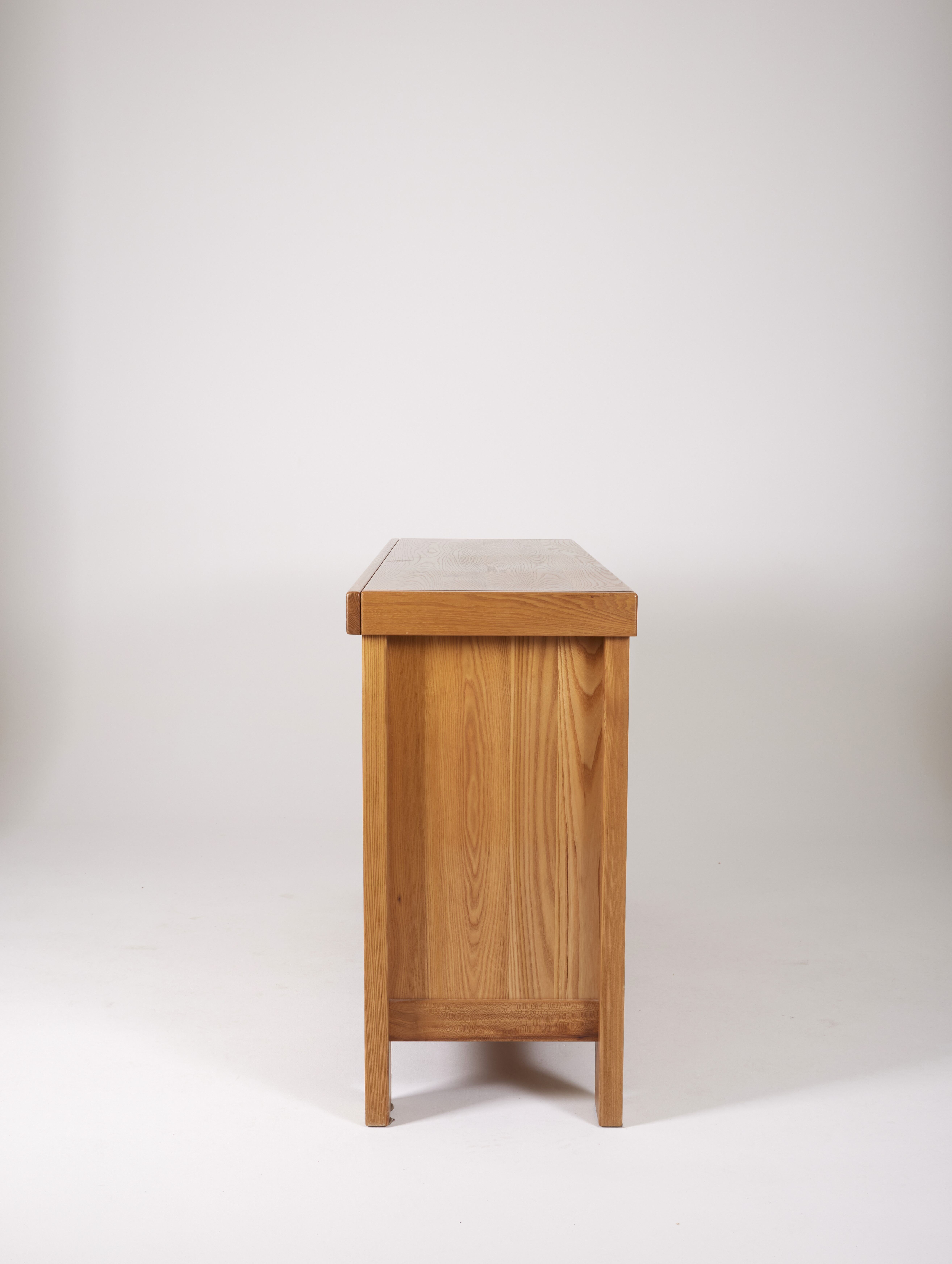 Solid elm sideboard House Regain 1970s