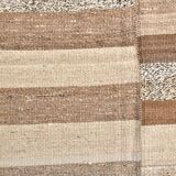 Brown & Beige Striped Large Vintage Kilim Rug, 306x336Cm