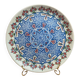 Large vintage wall plate in ceramic from Kütahya, signed – hand-painted oriental decoration.