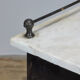 Steel hospital bedside cabinet with a marble top, 1920's